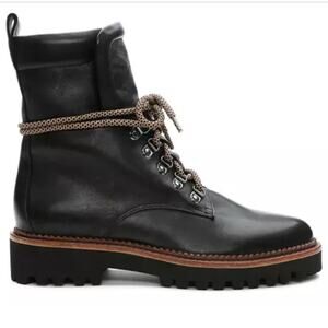 Minelli Made in Italy Black Combat Style Boot Women EU Size 39 US Size 9